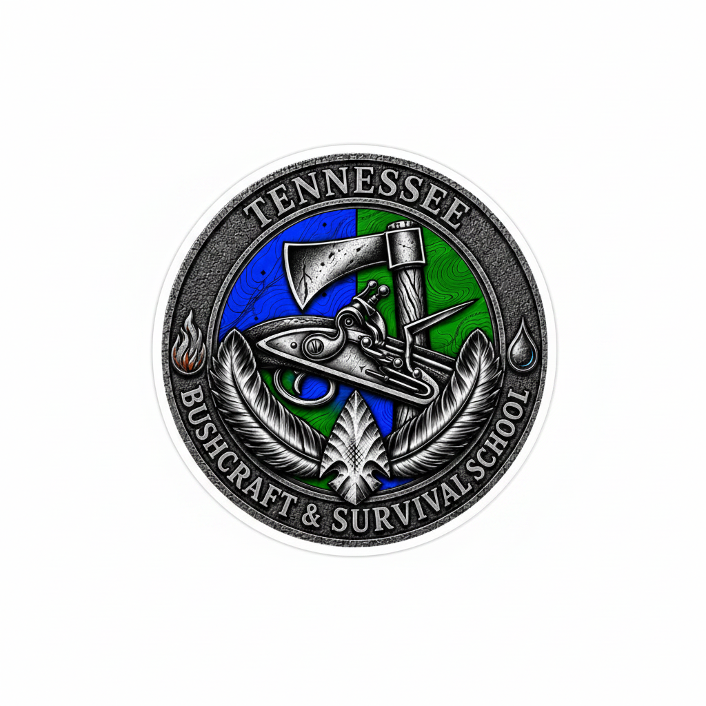 Tennessee Bushcraft & Survival School Color Logo Sticker