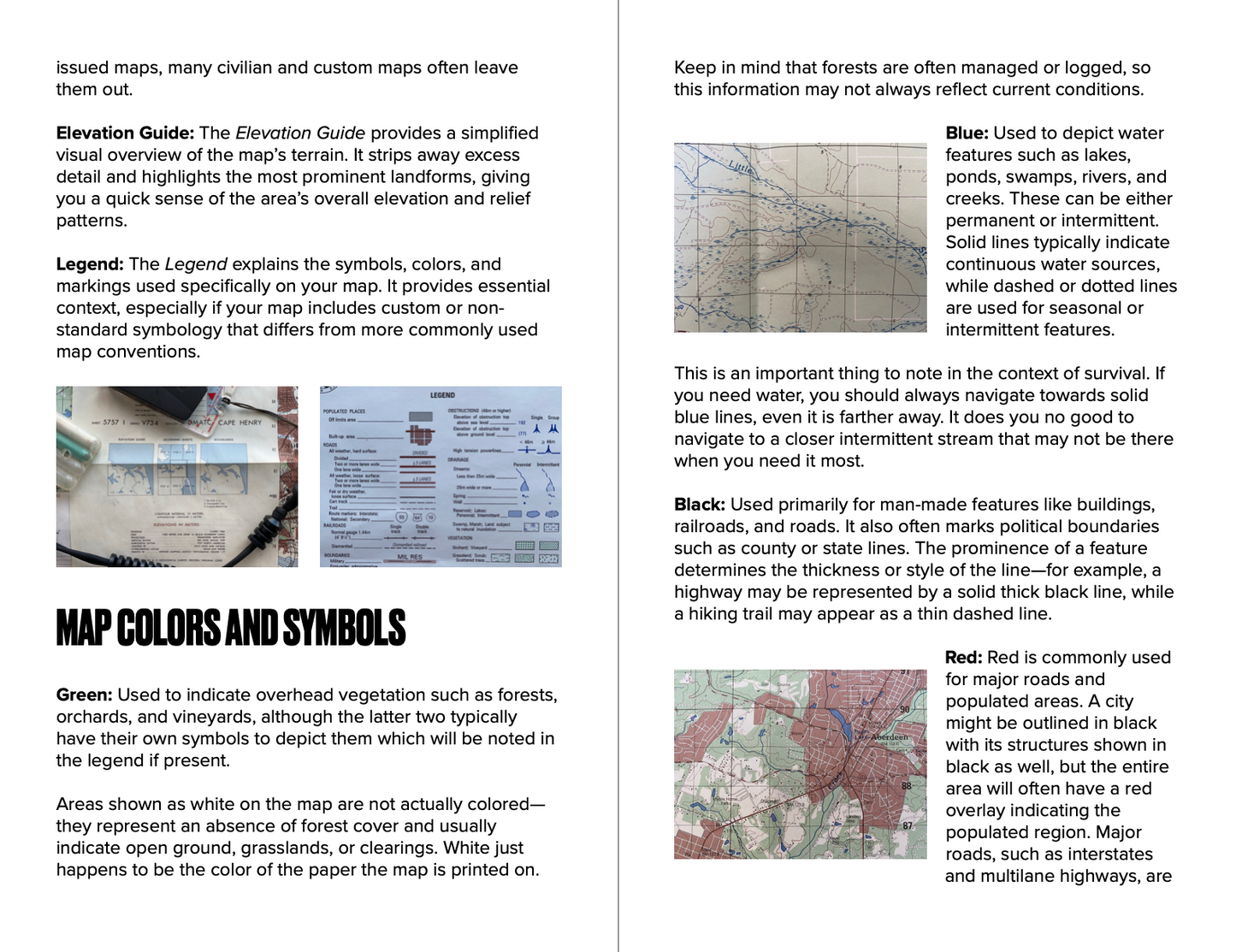 Inside preview of the Map Anatomy PDF showing map reading instruction 1