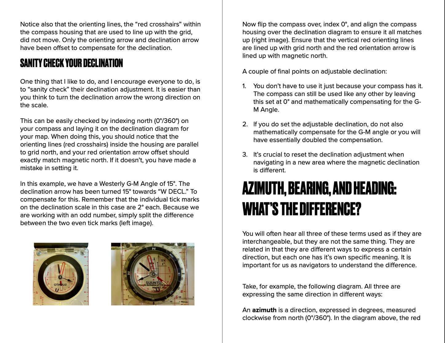 Inside preview of the Determine Direction Map Reading and Land Navigation PDF showing map reading instruction 2