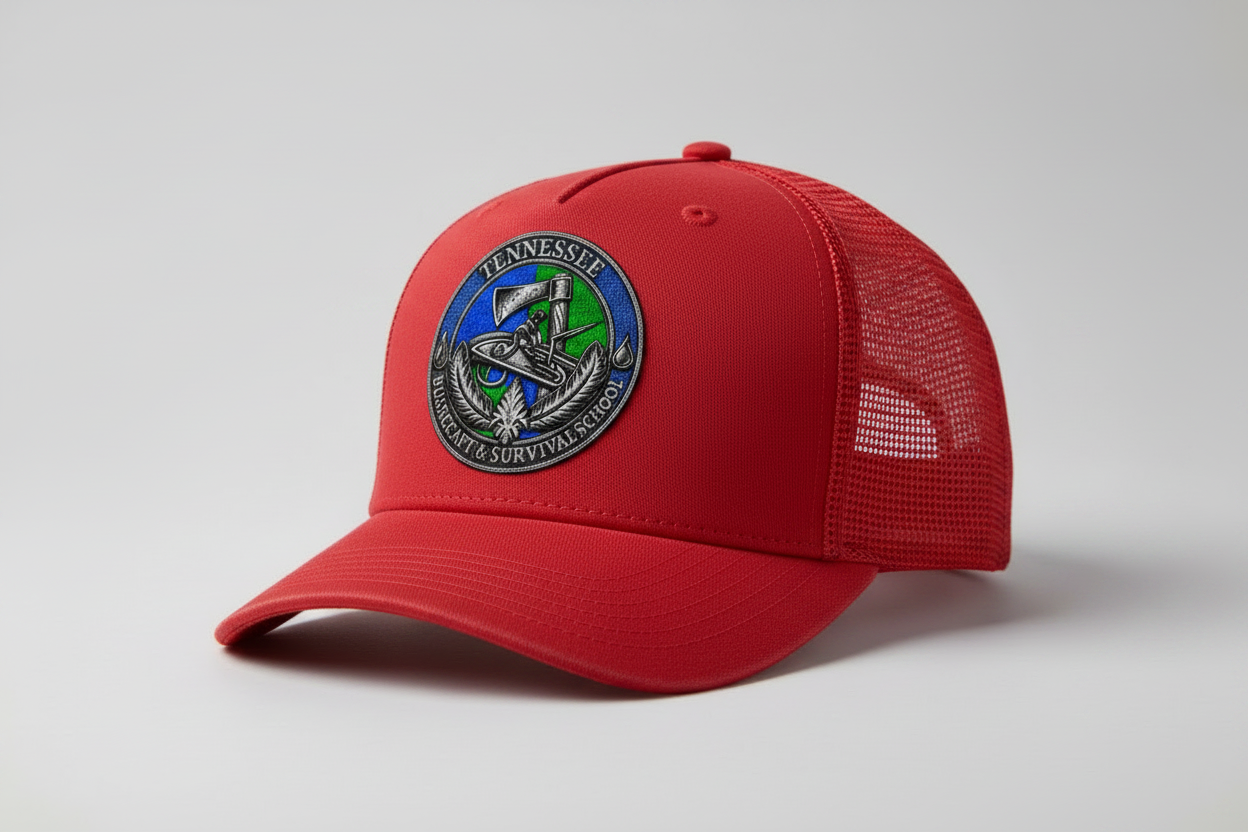 Tennessee Bushcraft & Survival School Color Logo Trucker Hat