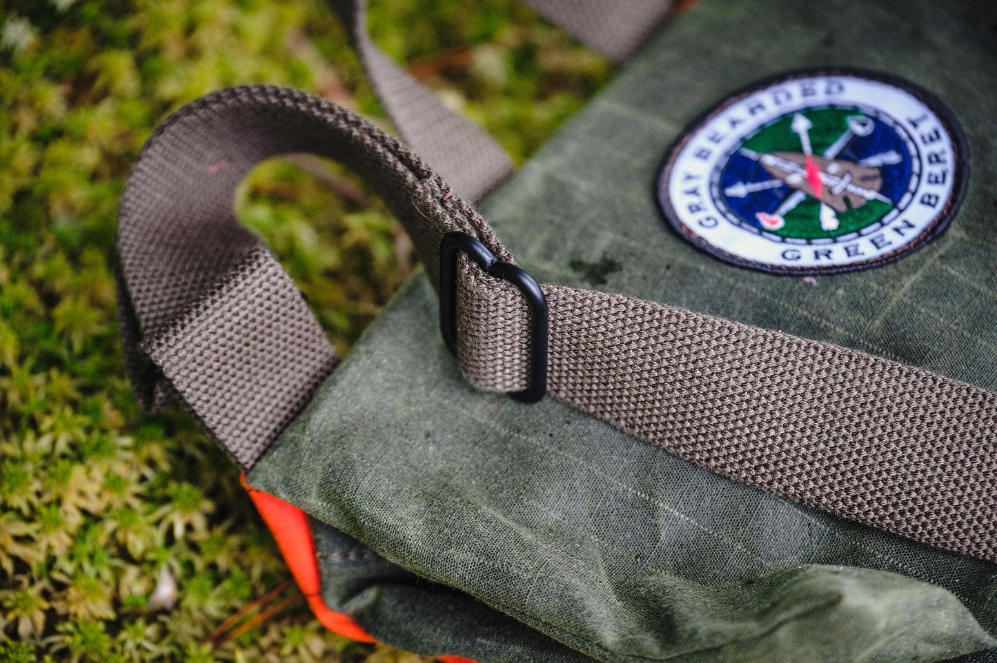 GB2 Waxed Canvas Haversack with Adjustable Strap buckle