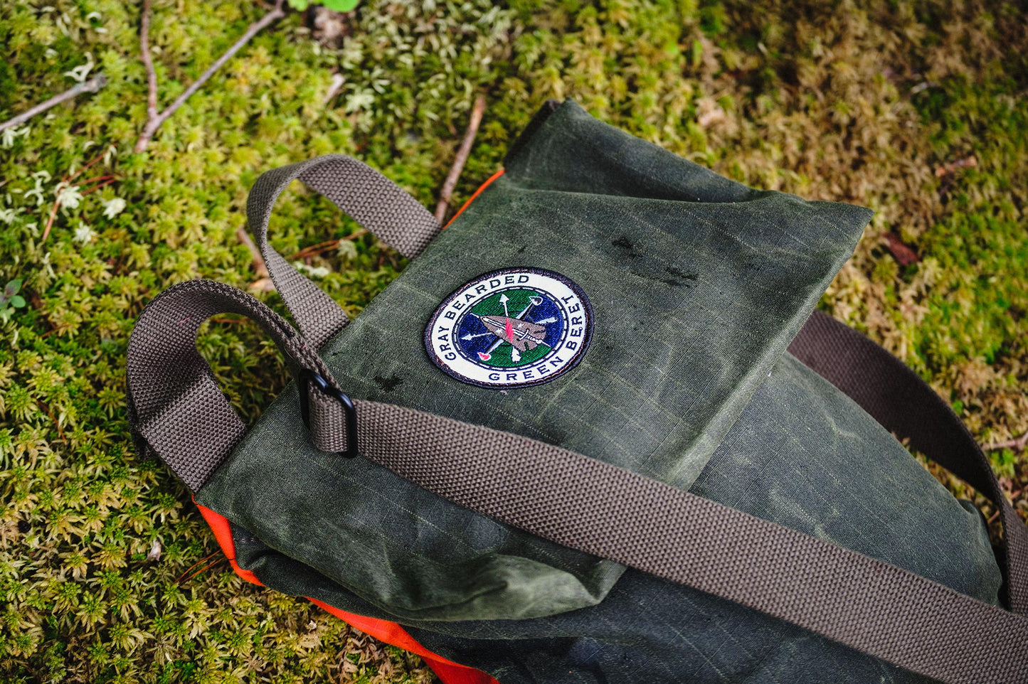 GB2 Waxed Canvas Haversack with Adjustable Strap side
