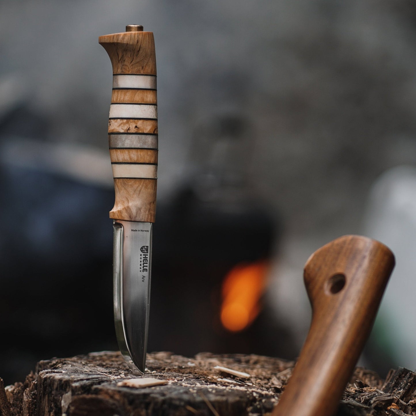 Helle Arv Fixed Blade Knife in Stump