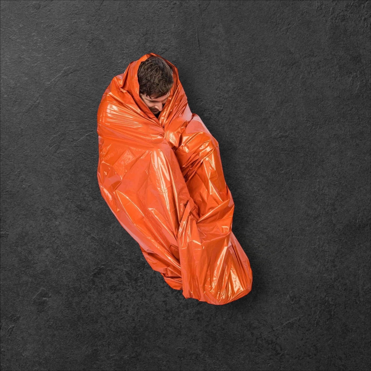 North American Rescue Emergency Blanket – Durable Mylar Survival Blanket for Heat Retention and Weather Protection Person Wrapped Up