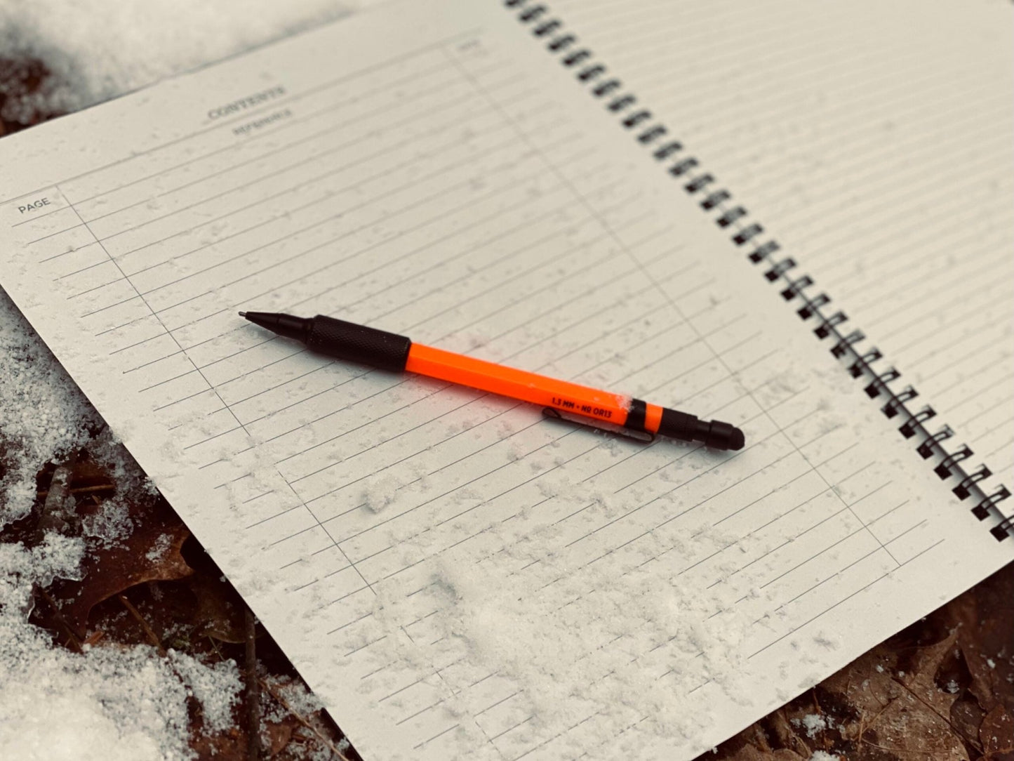 Waterproof Rite In The Rain Notebook: Your Go-To Outdoor Writing Companion 8.5x11 paper with snow and mechanical pencil