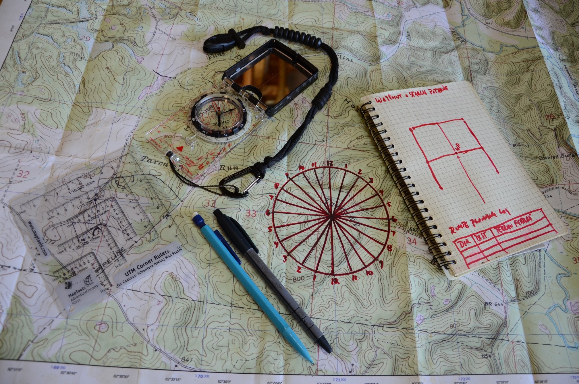 Horizontal Map Reader Land Navigation & Signal Gear | Gray Bearded Green Beret