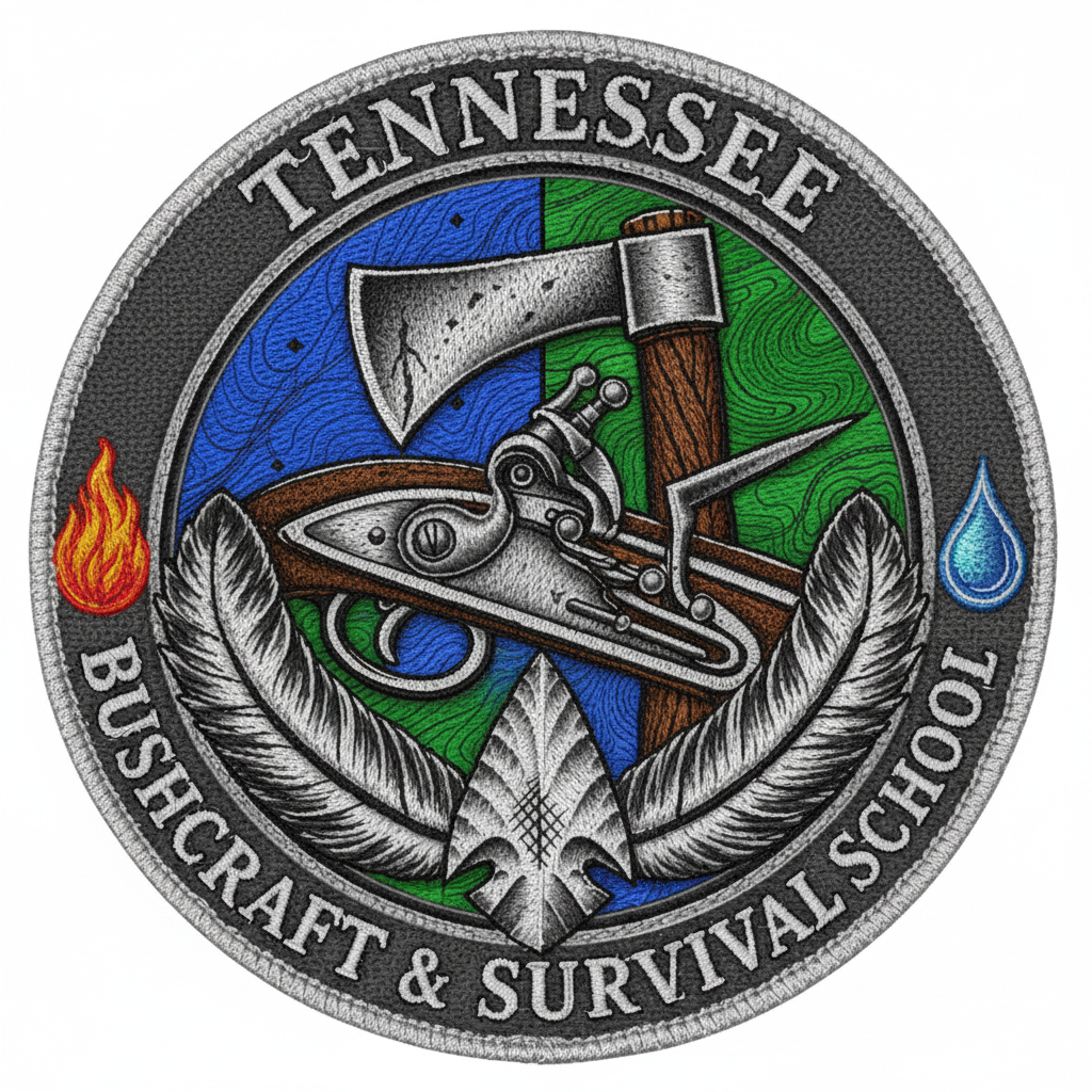 Tennessee Bushcraft & Survival School Logo Embroidered Patch