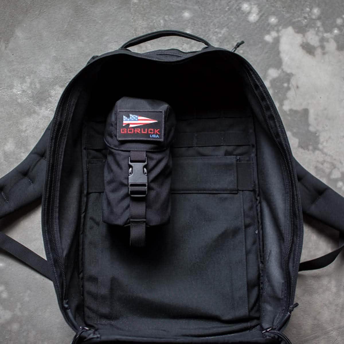 Full Panel Water Bottle Pocket Inside Ruck