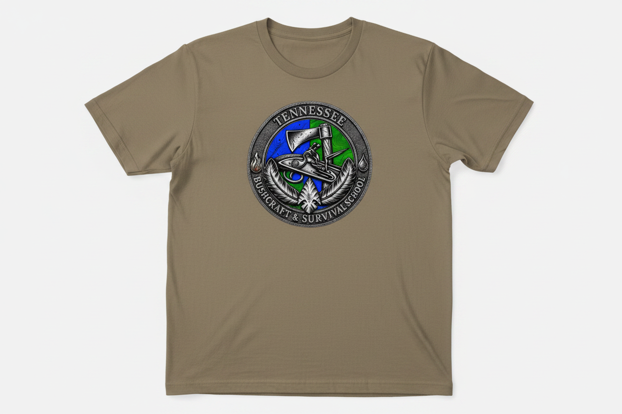 Tennessee Bushcraft & Survival School Color Logo T-shirt