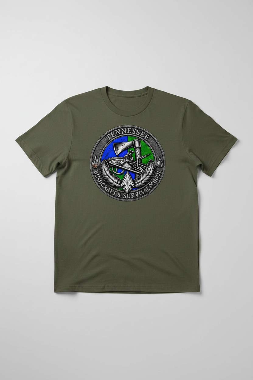 Tennessee Bushcraft & Survival School Color Logo T-shirt