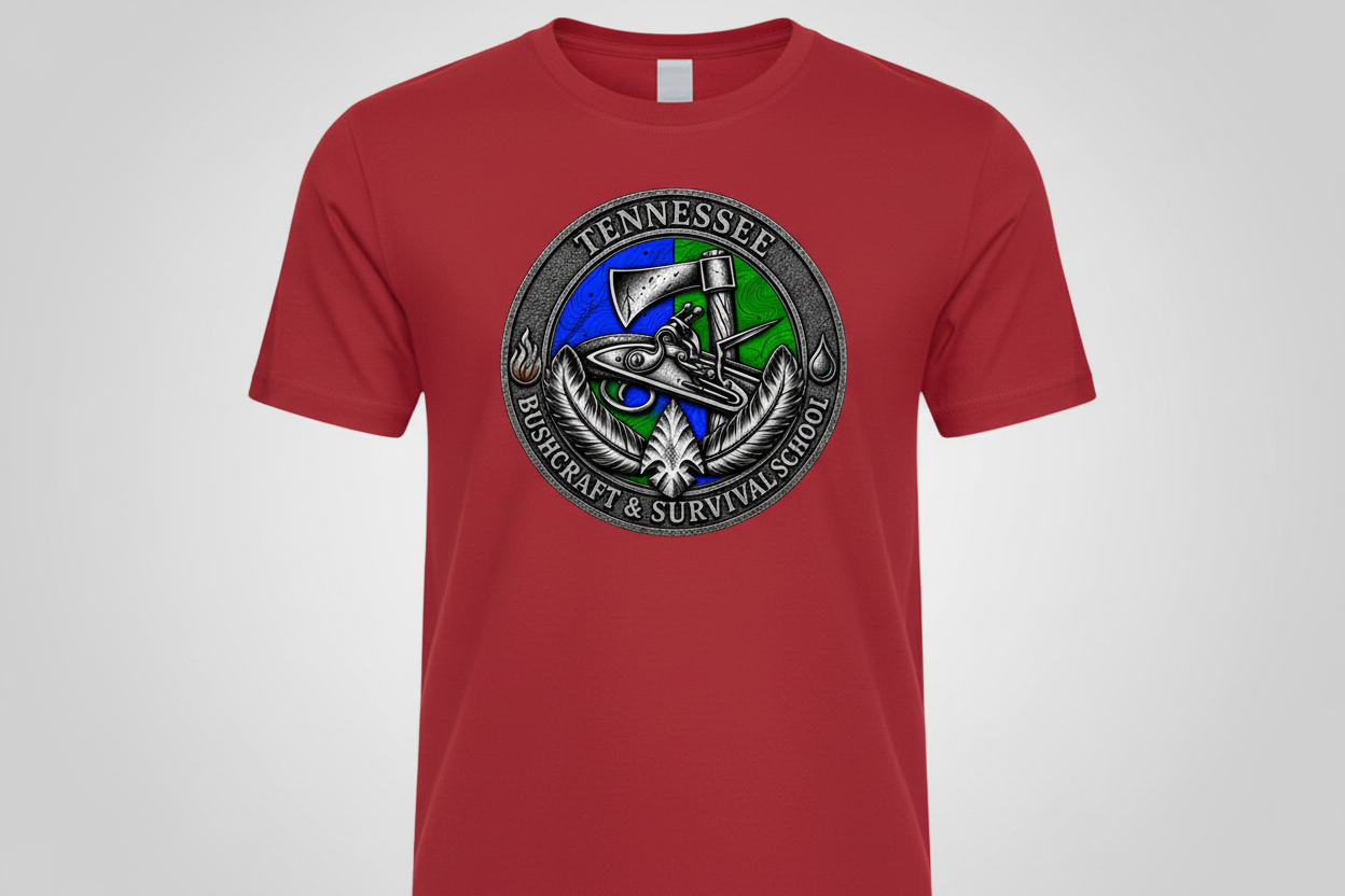 Tennessee Bushcraft & Survival School Color Logo T-shirt