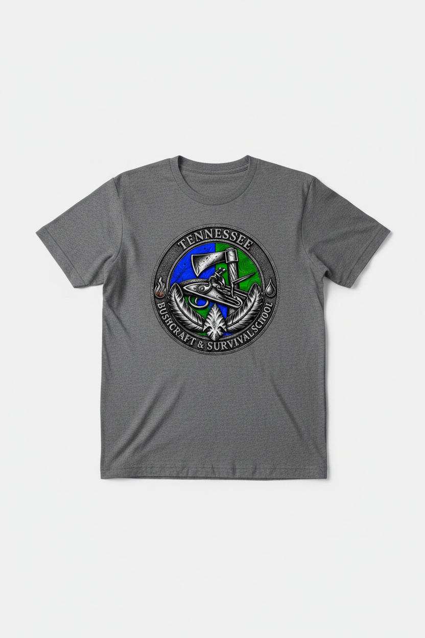 Tennessee Bushcraft & Survival School Color Logo T-shirt