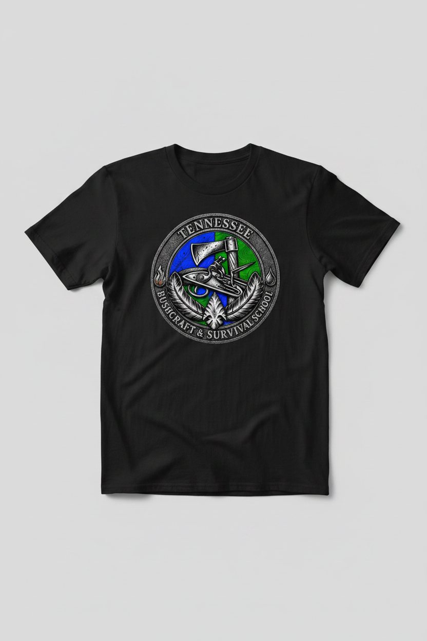Tennessee Bushcraft & Survival School Color Logo T-shirt