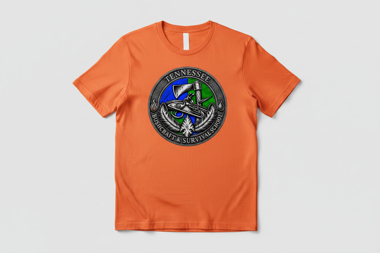 Tennessee Bushcraft & Survival School Color Logo T-shirt
