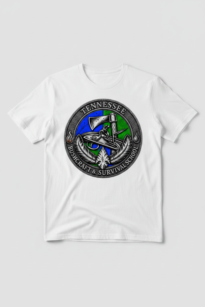 Tennessee Bushcraft & Survival School Color Logo T-shirt