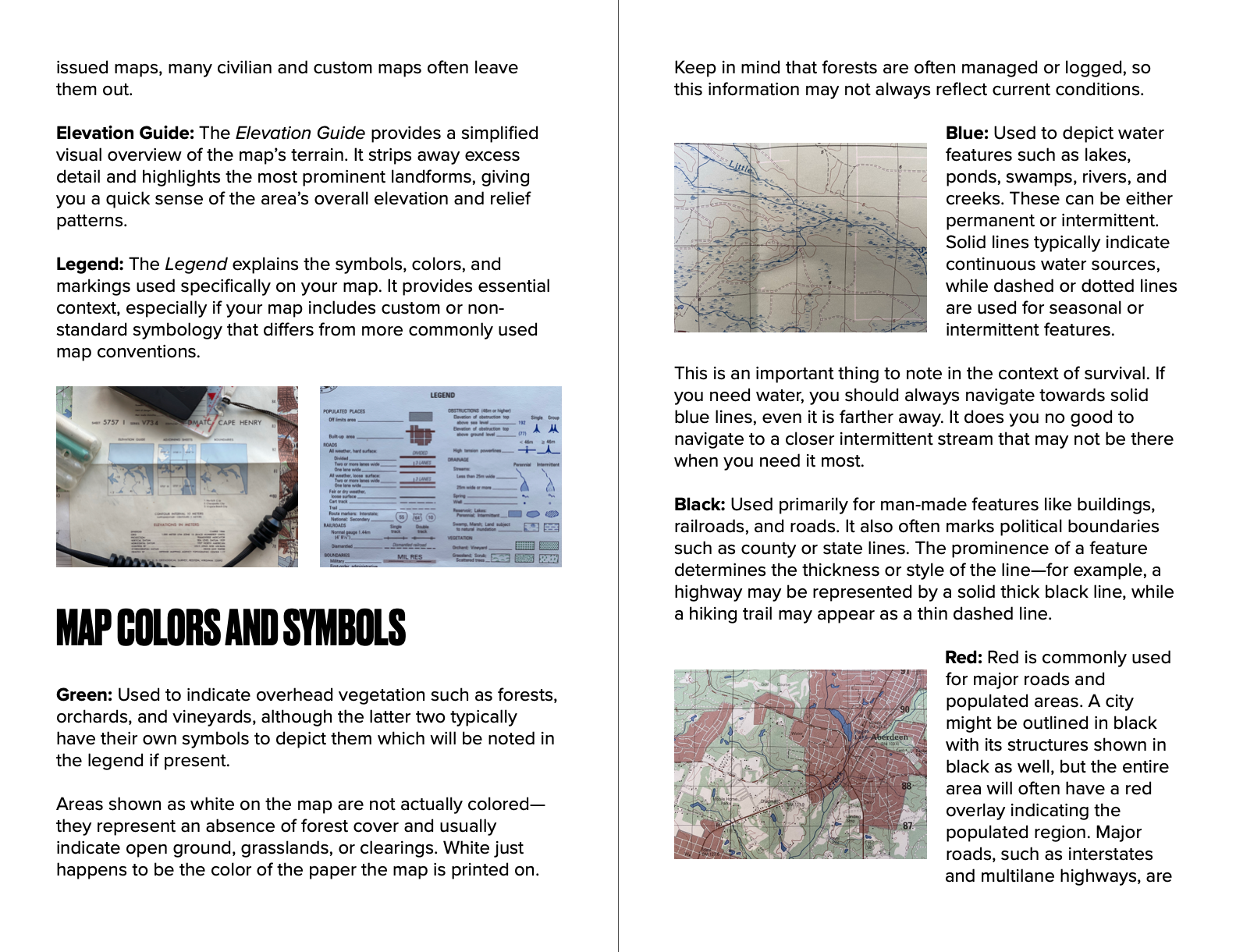 Inside preview of the Map Anatomy PDF showing map reading instruction 1