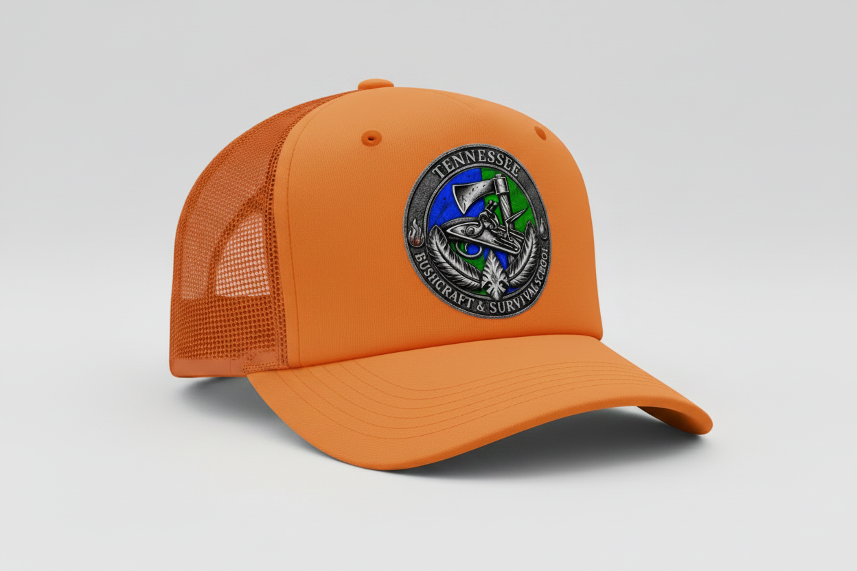 Tennessee Bushcraft & Survival School Color Logo Trucker Hat
