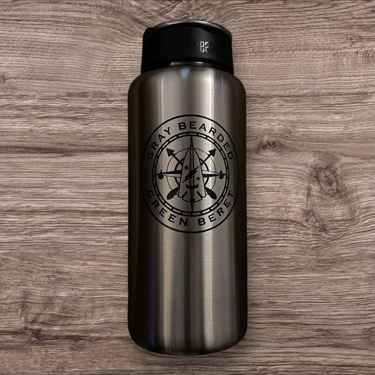 GB2 Branded Klean Kanteen 40oz Stainless Steel Water Bottle – Durable and Versatile for Outdoor Adventures