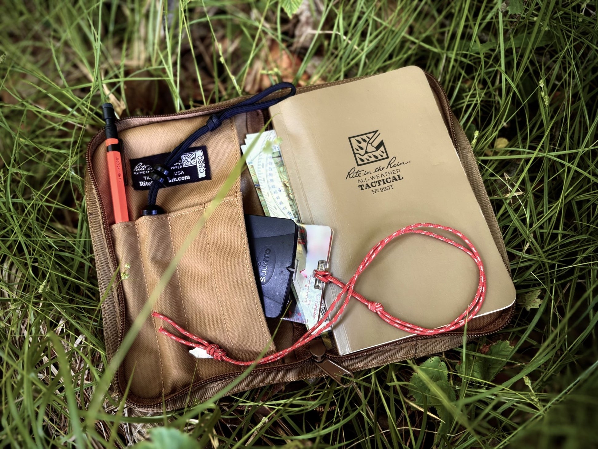 Custom Map Reading and Land Navigation Kit Bundle in grass