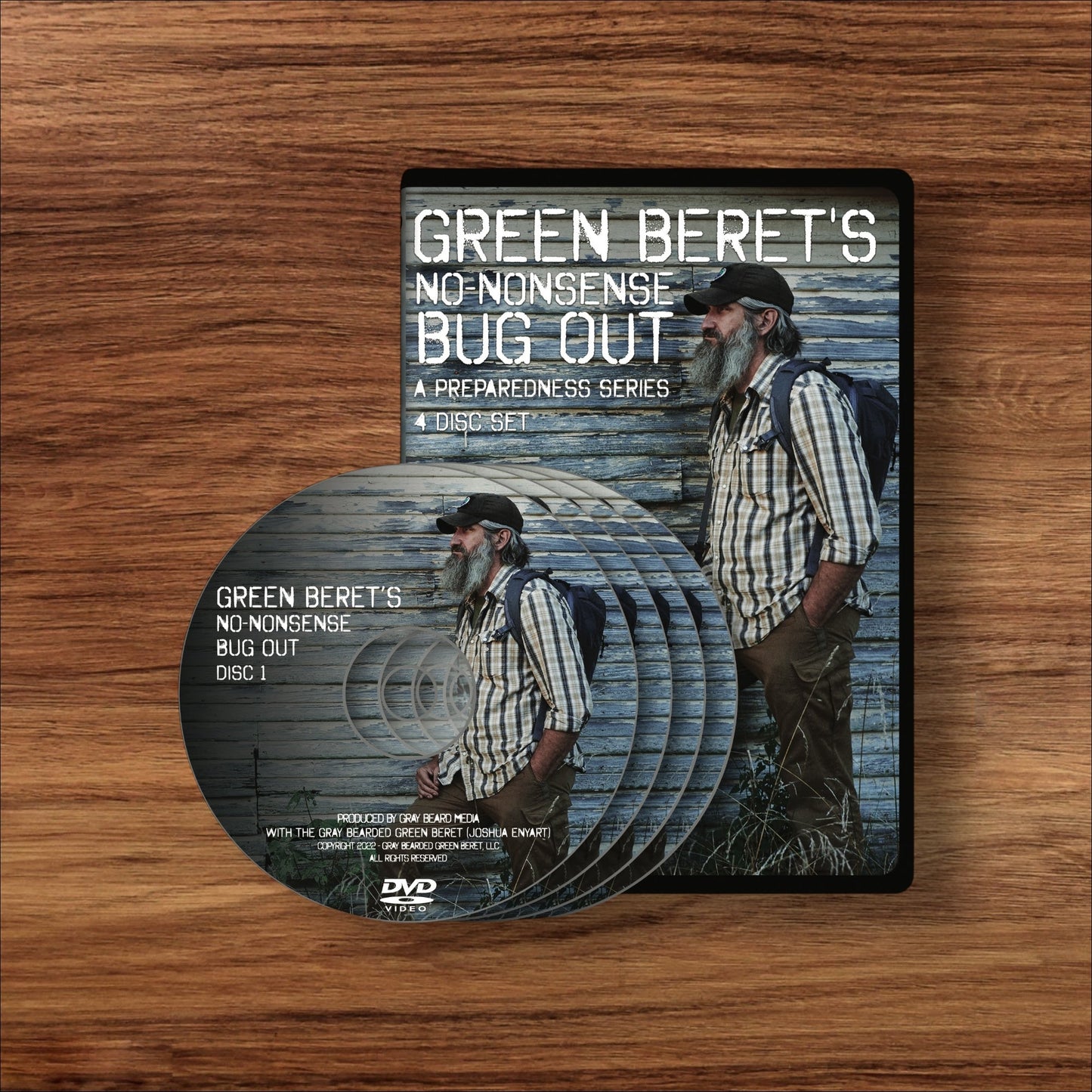 Green Beret's No - Nonsense Bug Out (DVD Set) - Gray Bearded Green Beret