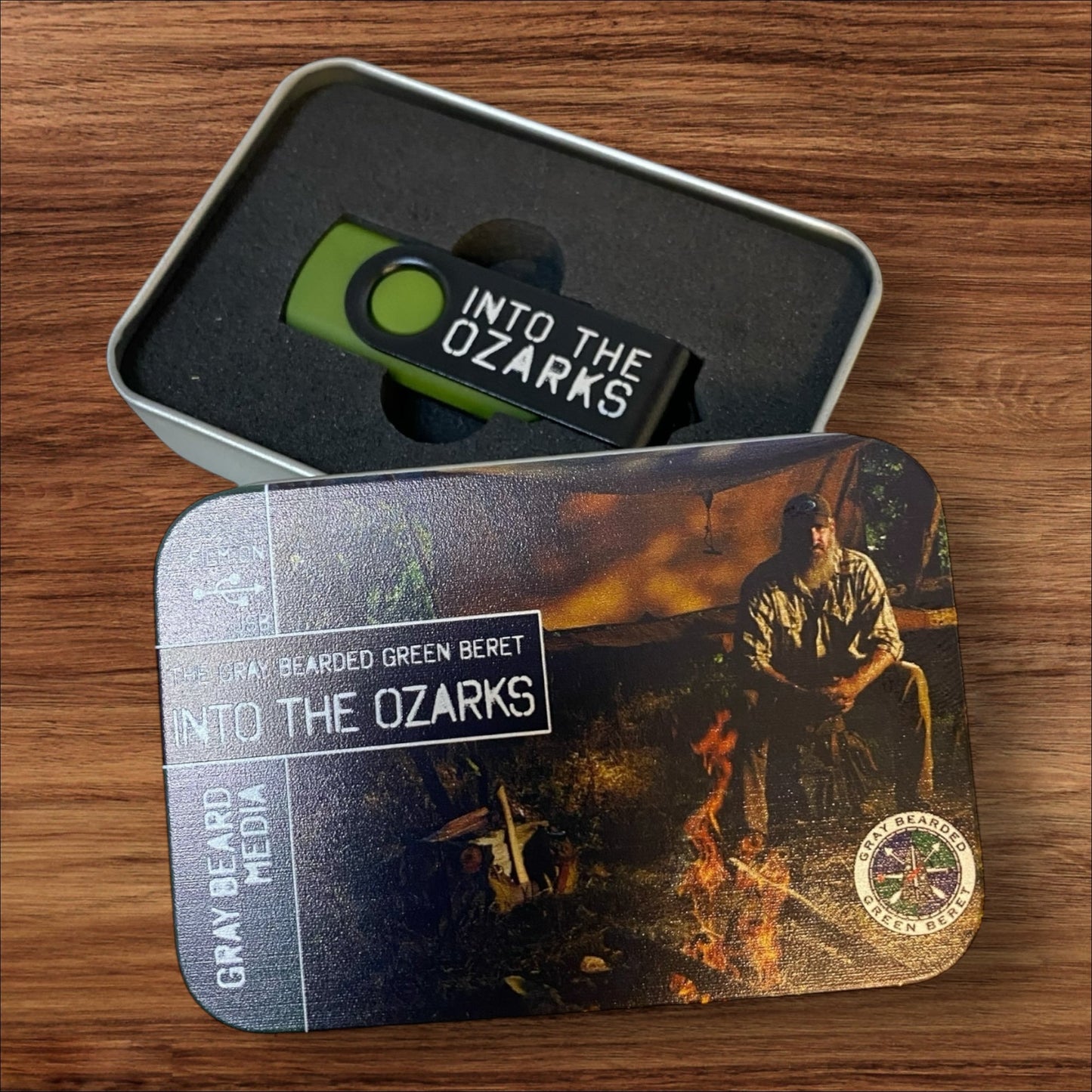 Into the Ozarks: Bushcraft Camp Build (USB Flash Drive) - Gray Bearded Green Beret