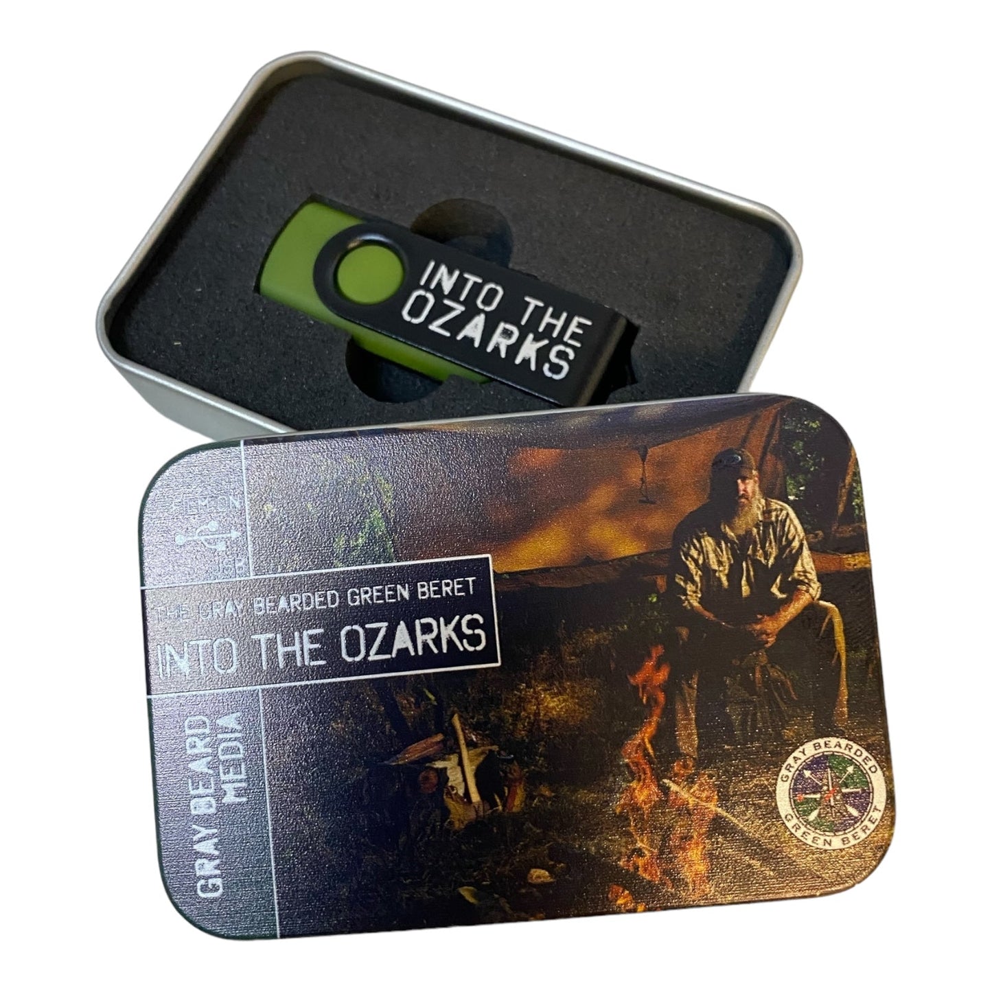 Into the Ozarks: Bushcraft Camp Build (USB Flash Drive) - Gray Bearded Green Beret