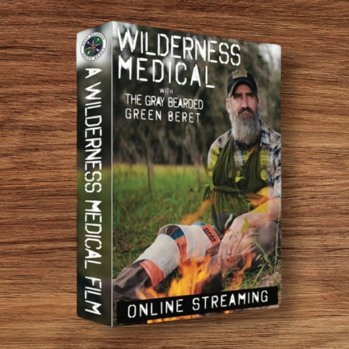 Gray Bearded Green Beret Survival Training Films Streaming Bundle – 5-Film Online Survival Skills Collection Wilderness Medical Film Cover