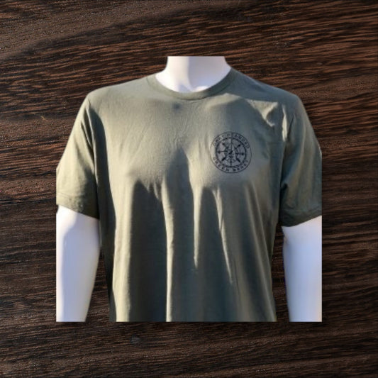 Gray Bearded Green Beret T-Shirt – Ultra-Soft Olive Drab with Subdued Logo and US Flag