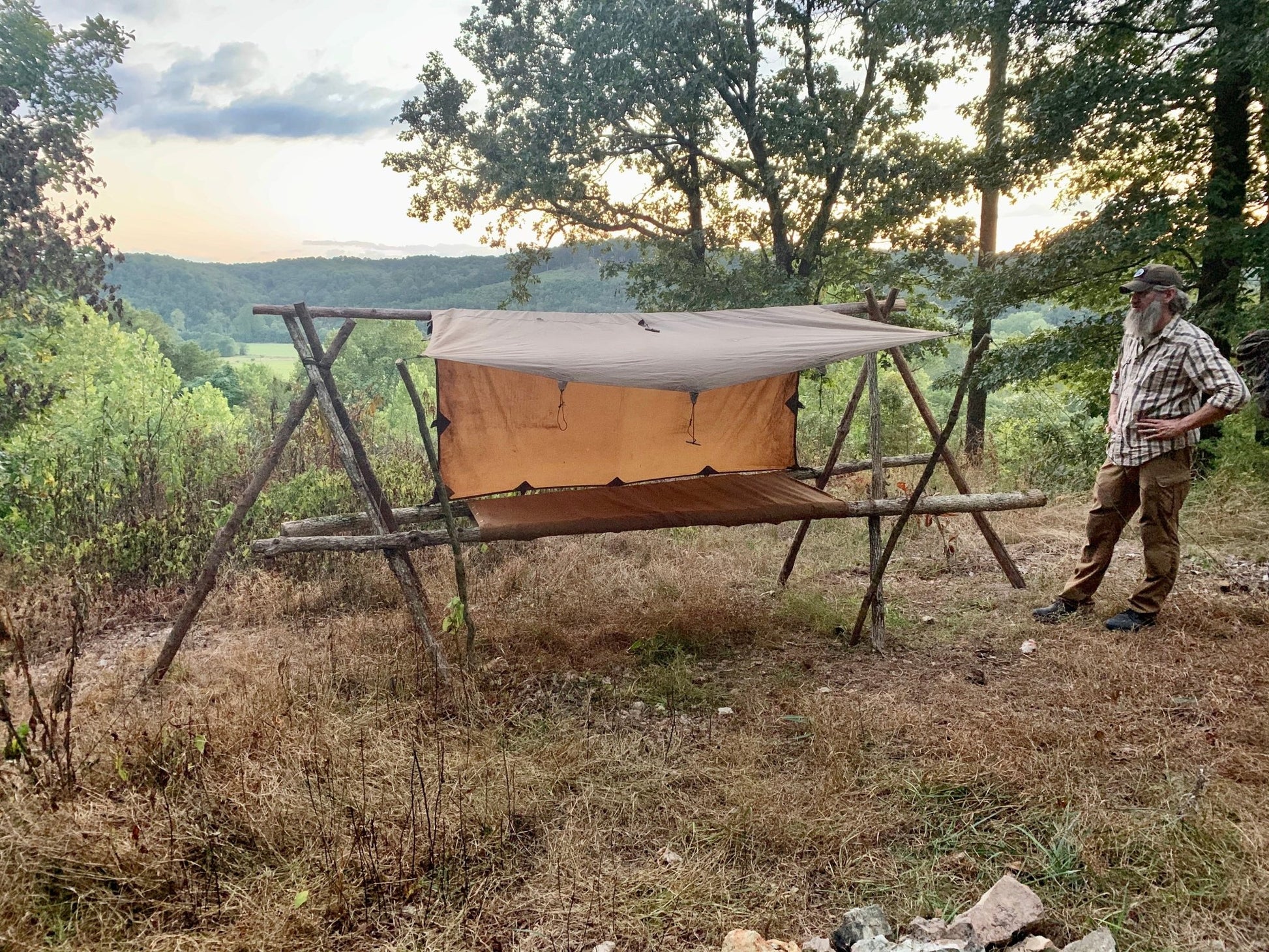 Into the Ozarks: Bushcraft Film with Joshua Enyart – Bushcraft Skills (Streaming, USB, and DVD) Tripod Raised Bed