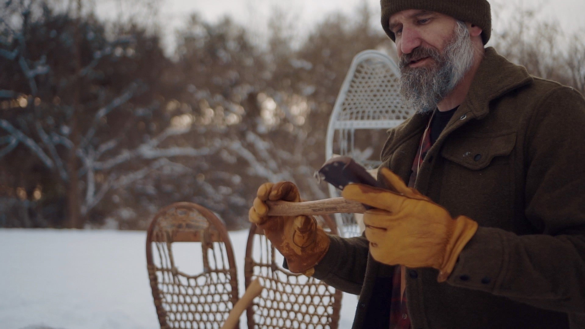 Into the Winter: Winter Survival Film with Joshua Enyart – Essential Skills for Cold Weather Adventures (Streaming, USB, and DVD) Axe Selection