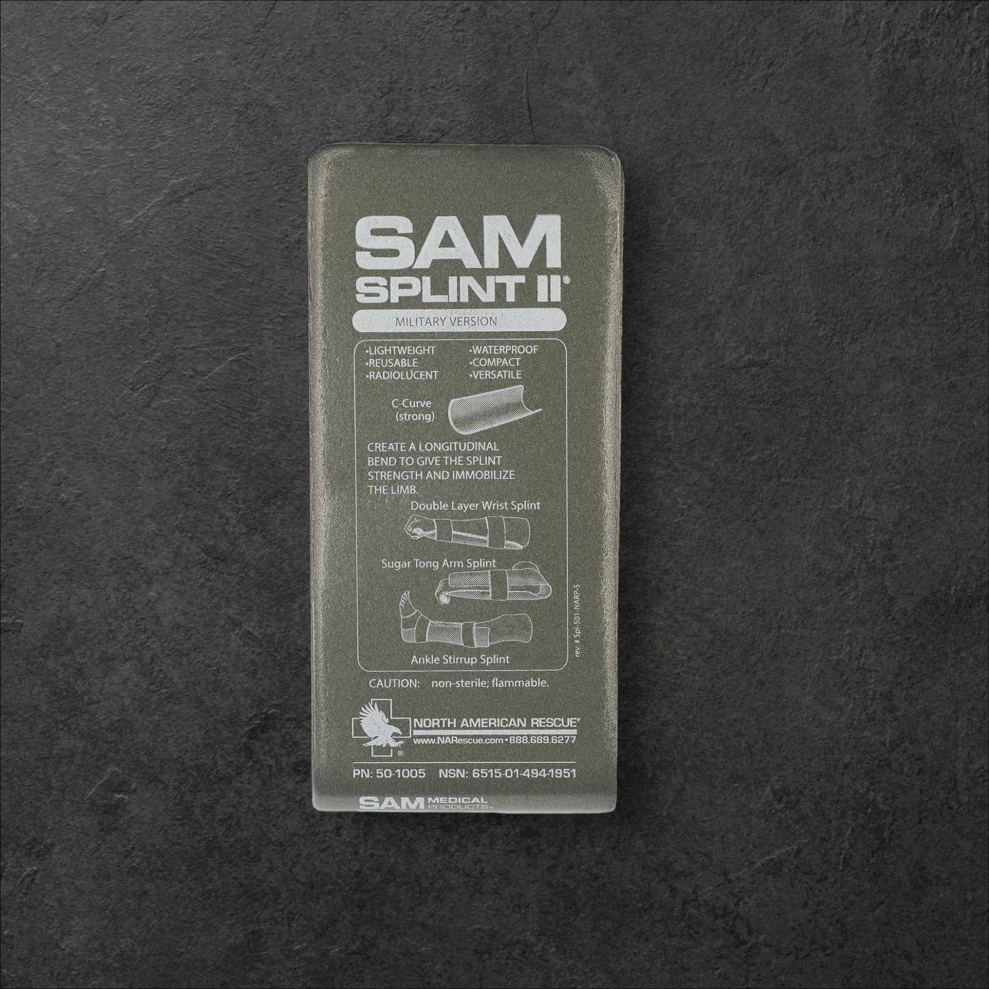 SAM Splint II – Lightweight, Reusable, and Waterproof Moldable Splint for Emergency Use