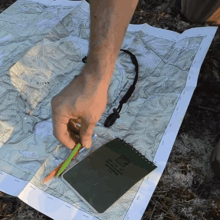 Wilderness Survival Course - Gray Bearded Green Beret Survival School - Map Reading Topo Map Waterproof Notebook