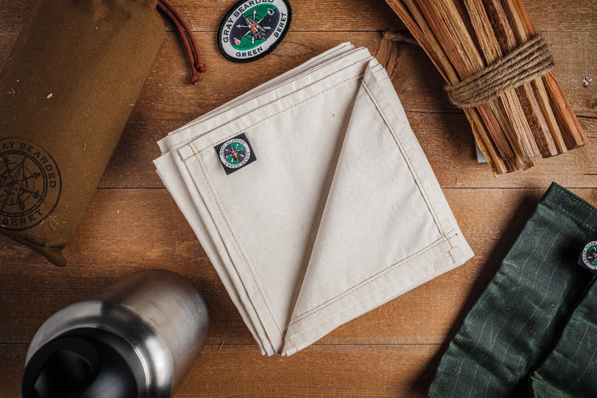 Bushcraft Multipurpose Cloth - Canvas GP (General Purpose) Versacloth Flat Lay