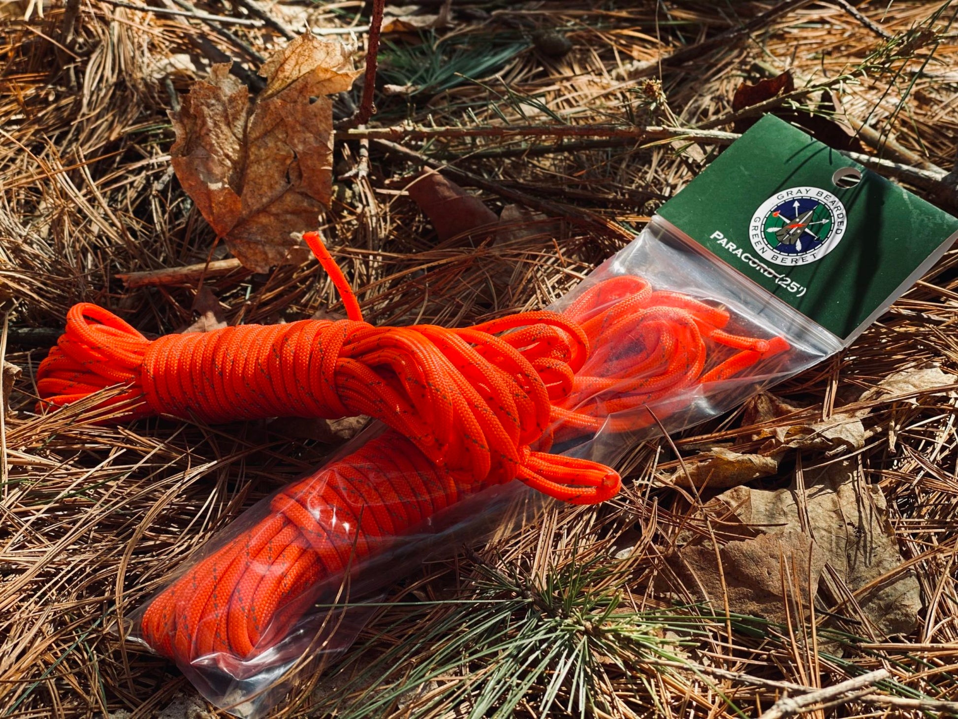 GB2 Paracord Ridgeline Hank – Military-Grade 550lb Cord for Outdoor Adventures Neon Orange Reflective Color