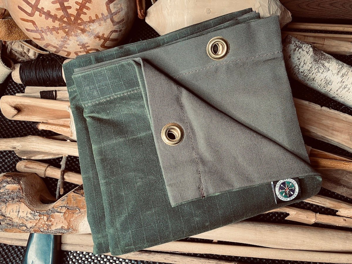 GB2 Waxed Canvas Premium Bushcraft Bed Sleeve Compact Folded Up