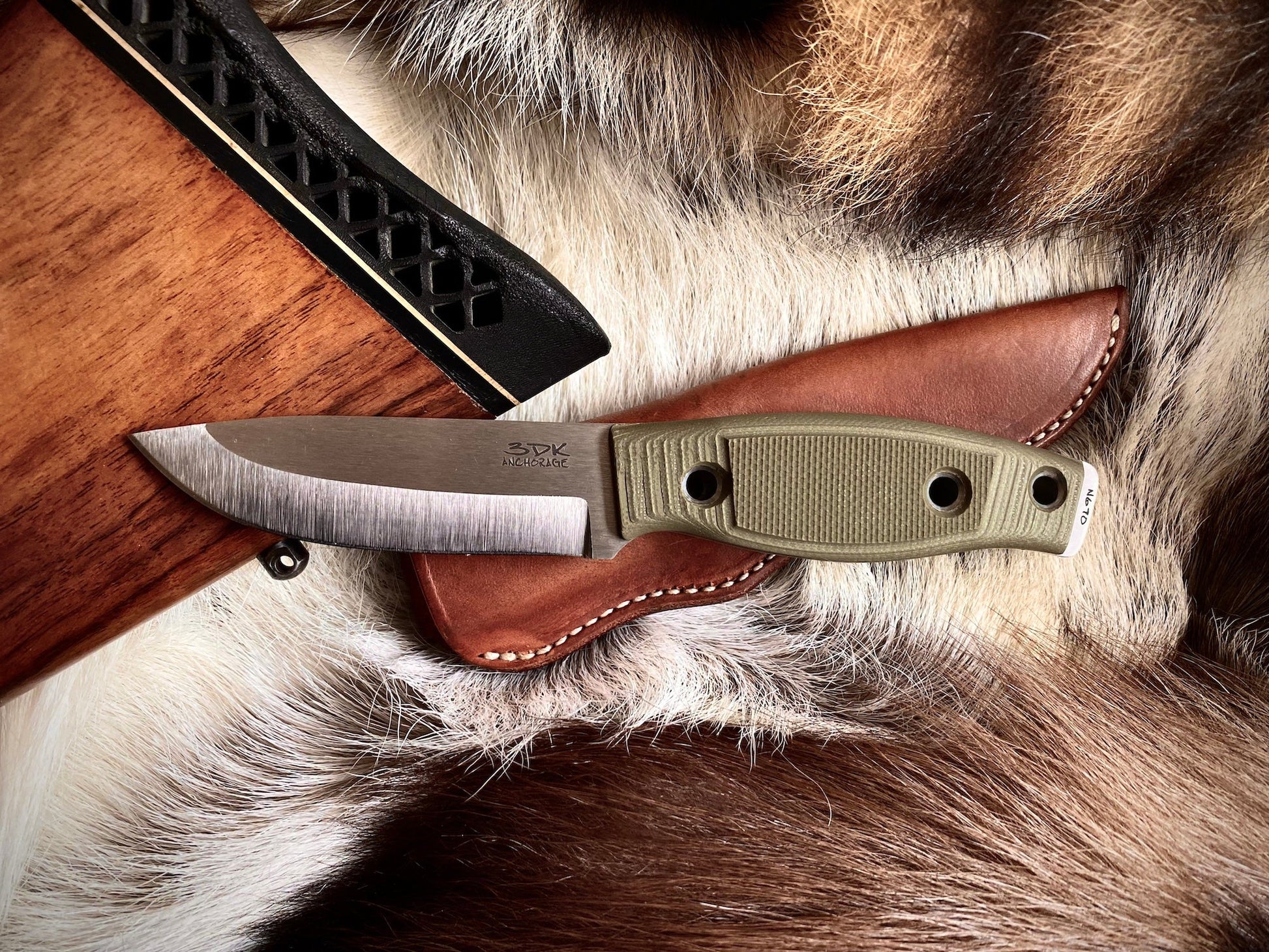 Gray Bearded Green Beret GB2 Jaeger Puukko - Full Tang Hunting and Bushcraft Knife with Sheath