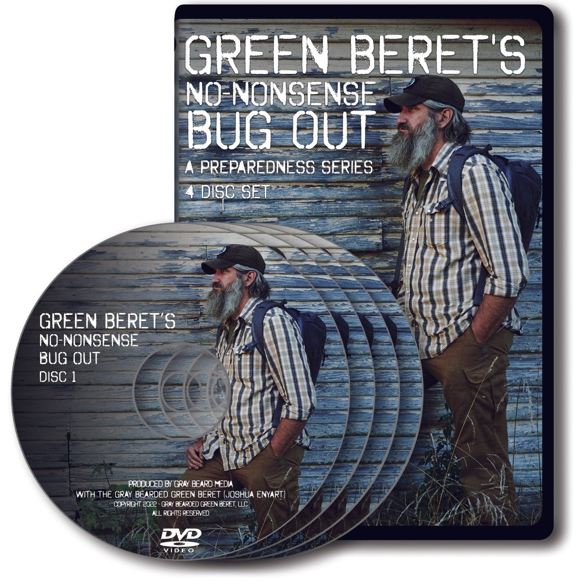 Green Beret's No-Nonsense Bug Out (DVD Set) - Gray Bearded Green Beret