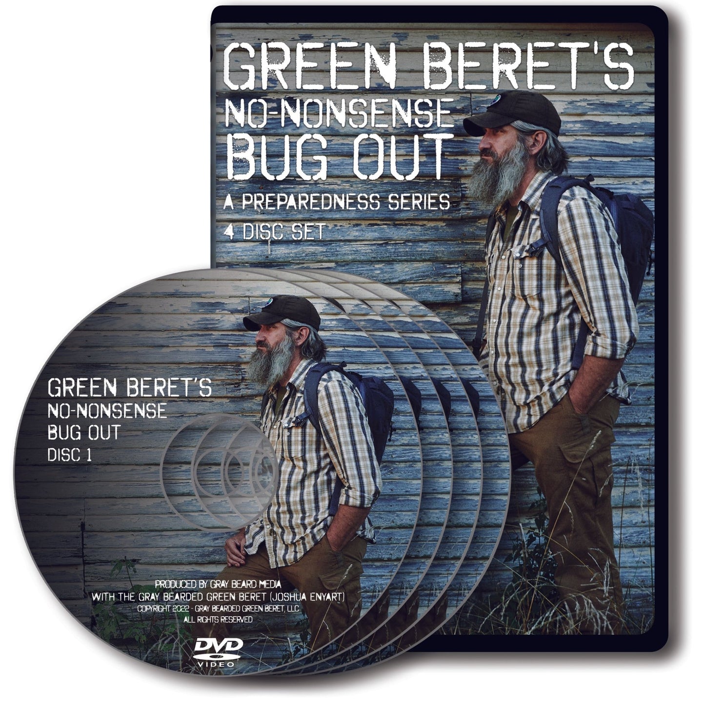 Green Beret's No-Nonsense Bug Out (DVD Set) - Gray Bearded Green Beret