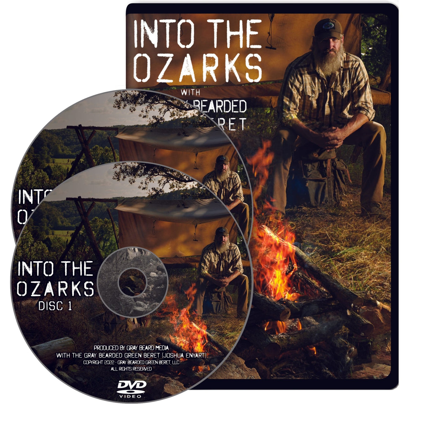 Into the Ozarks Bushcraft Camp Build (DVD) GB Green Beret Gray