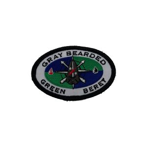 Oval GB2 Velcro Patch - Gray Bearded Green Beret