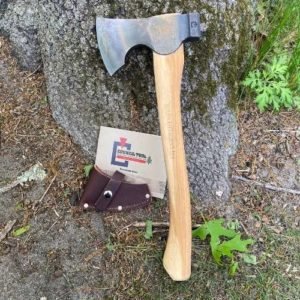 Wood-Craft Camp Carver 1.7# with 16" Curved Hickory Handle - Gray Bearded Green Beret